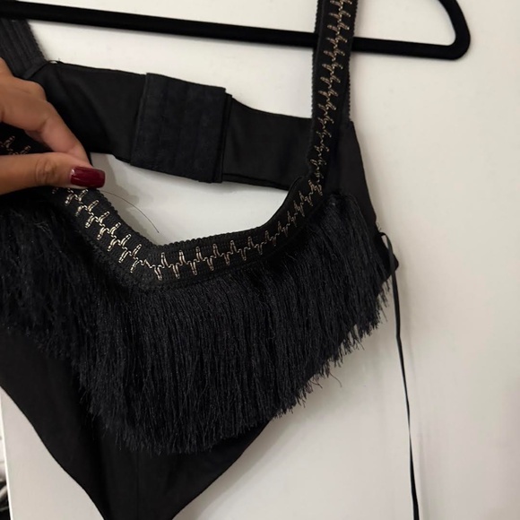 Black Fringe Mini Dress - Picture 5 of 6